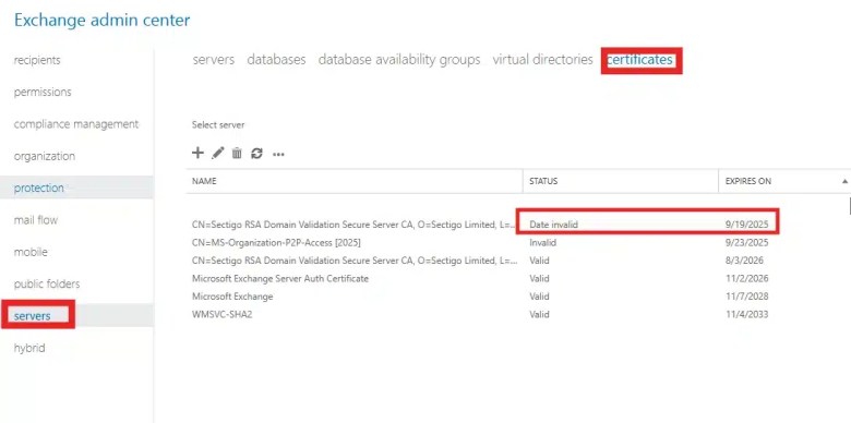 Hybrid Exchange Server Sertifika Yenileme 2 image