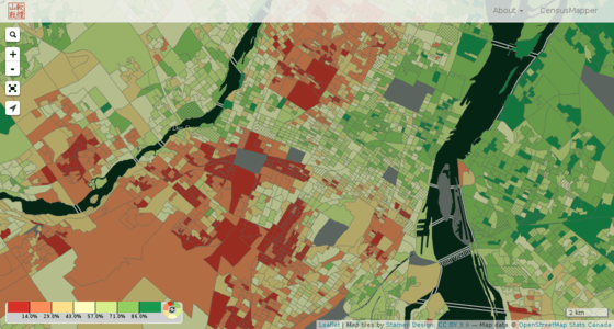 Original Census Map Policyviz - Modern Dark Background - 8K