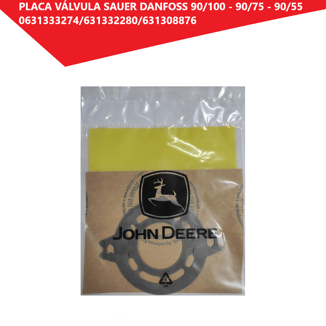 PLACA VÁLVULA SAUER DANFOSS TRANSMISSÃO, CORTE DE BASE , PRIMÁRIO .