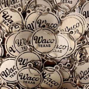 Waco, Texas Round Keychain