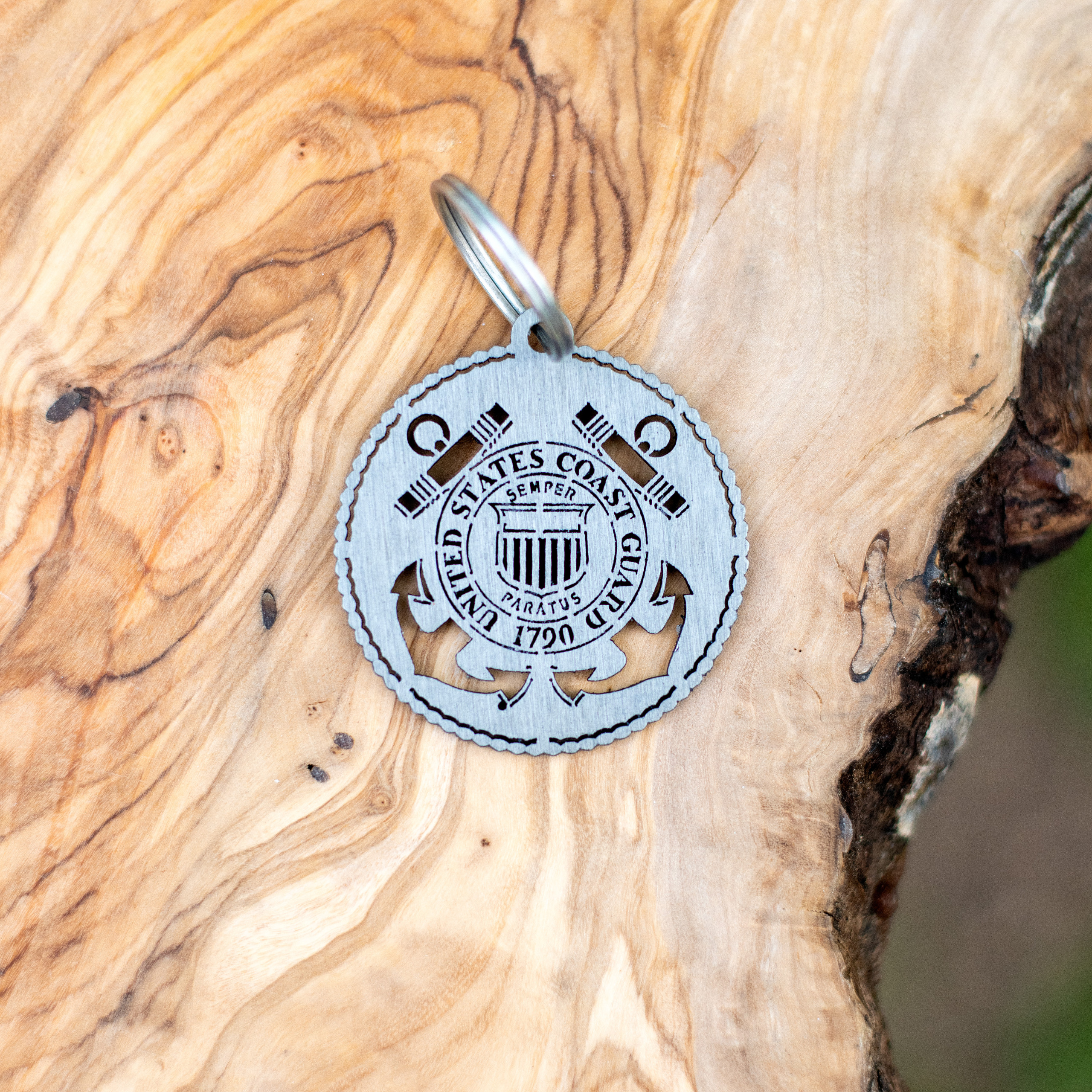 United States Coast Guard Emblem Metal Keychain