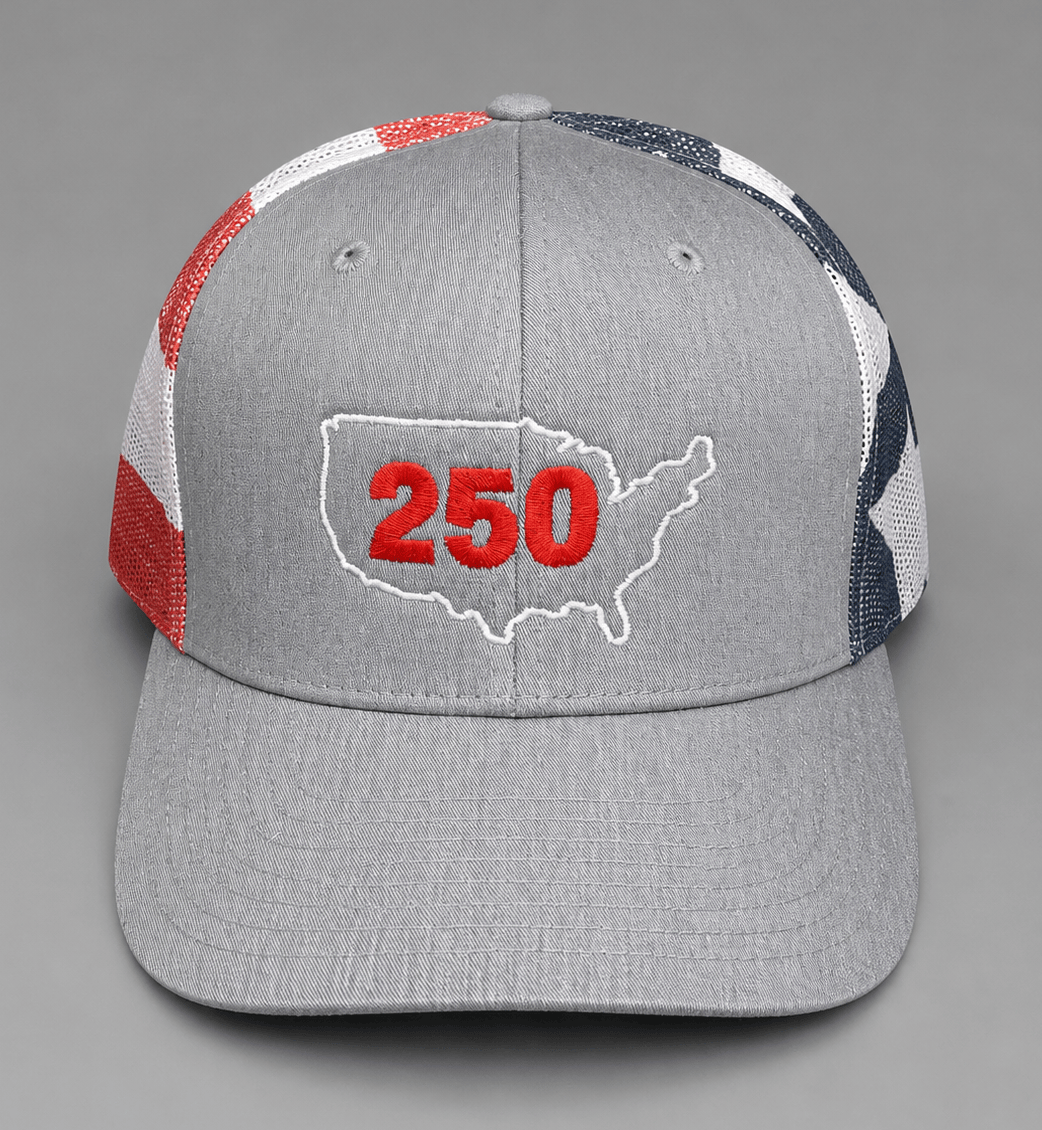 250 America Hat – Heather Gray / Stars & Stripes