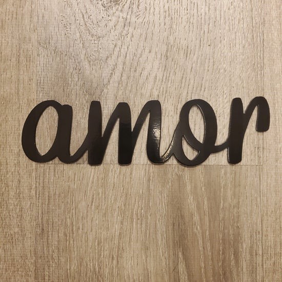 "Amor" Spanish Love Metal Wall Sign