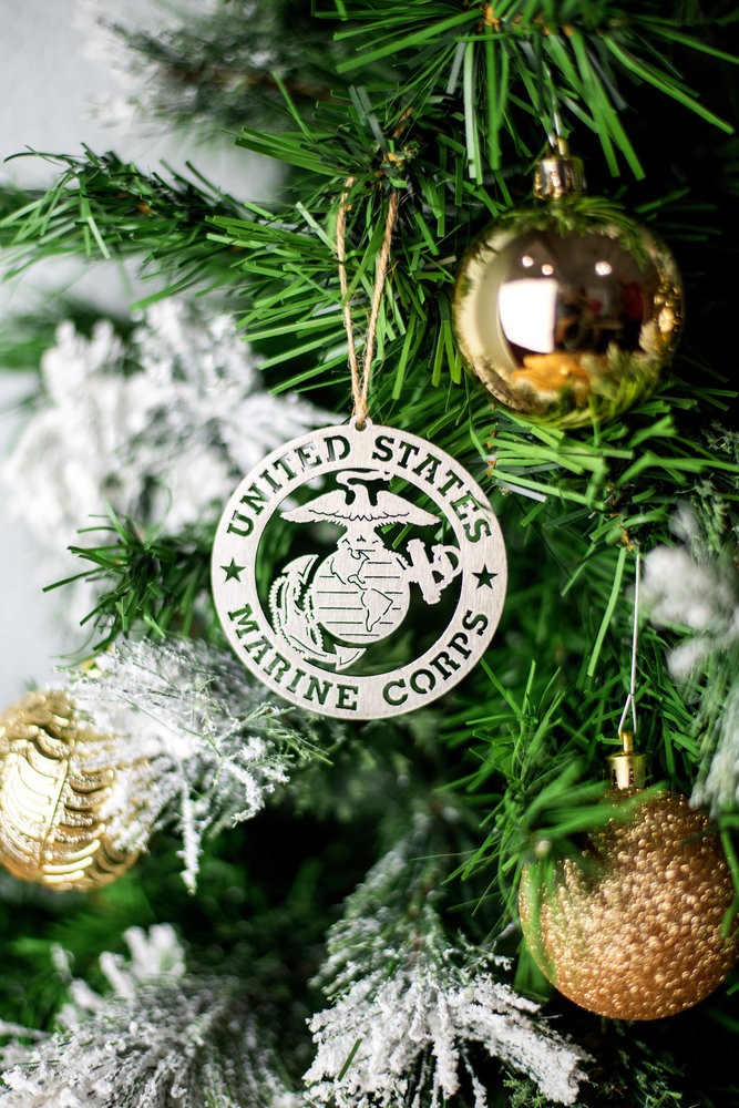 U.S. Marine Corps Metal Christmas Ornament