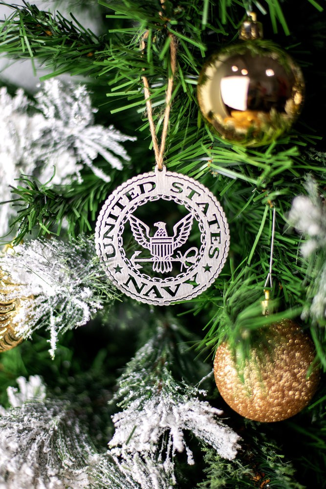 U.S. Navy Metal Christmas Ornament