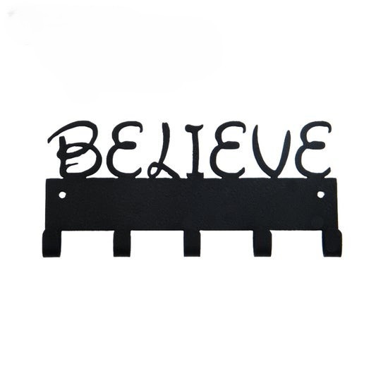 Believe Inspirational Metal Medal Hanger – 5 Hooks