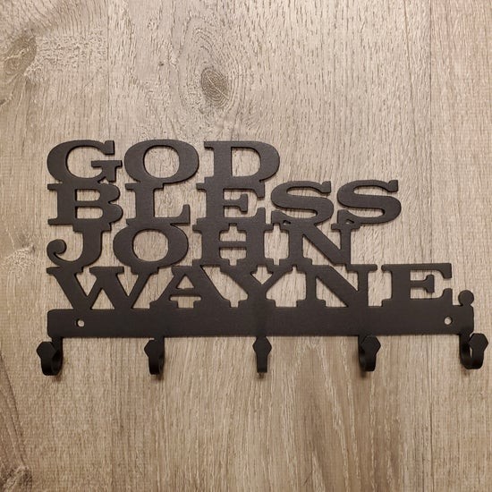 God Bless John Wayne Metal Medal Hanger – 5 Hooks