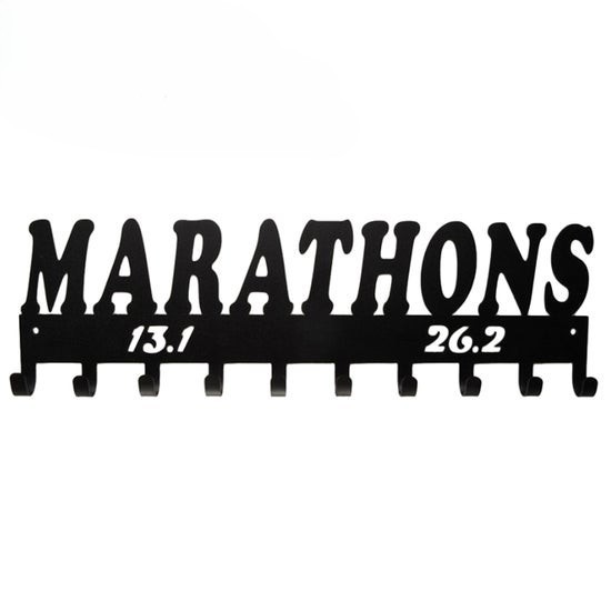 Marathons 13.1 and 26.2 Metal Medal Hanger – 10 Hooks