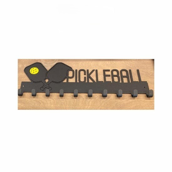 Pickleball Crossed Paddles Metal Medal Hanger – 10 Hooks