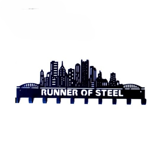 Pittsburgh Runner of Steel Metal Medal Hanger – 10 Hooks