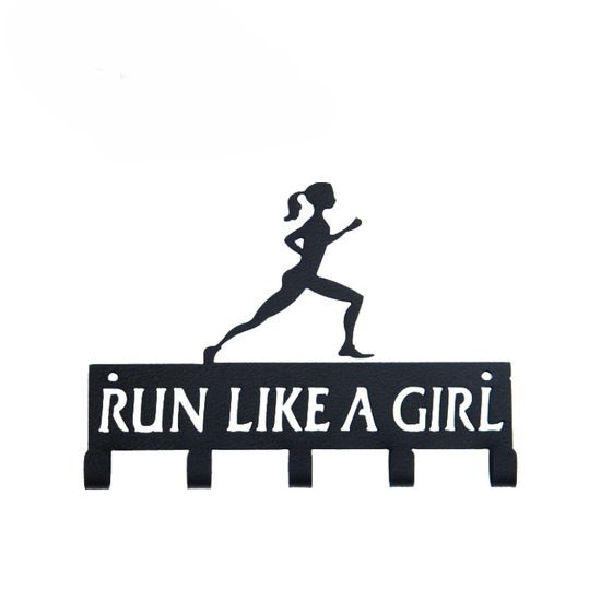 Run Like a Girl Metal Medal Hanger – 5 Hooks