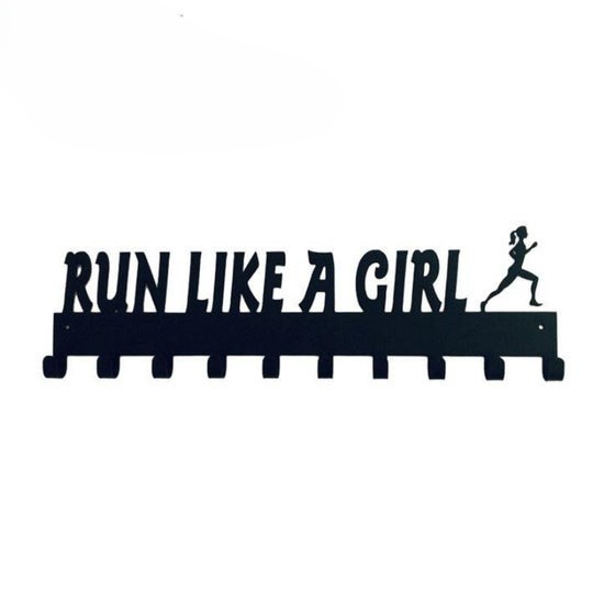 Run Like a Girl Metal Medal Hanger – 10 Hooks