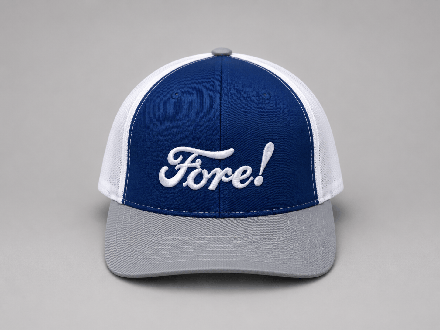 Fore! Hat – Royal Blue / White / Gray