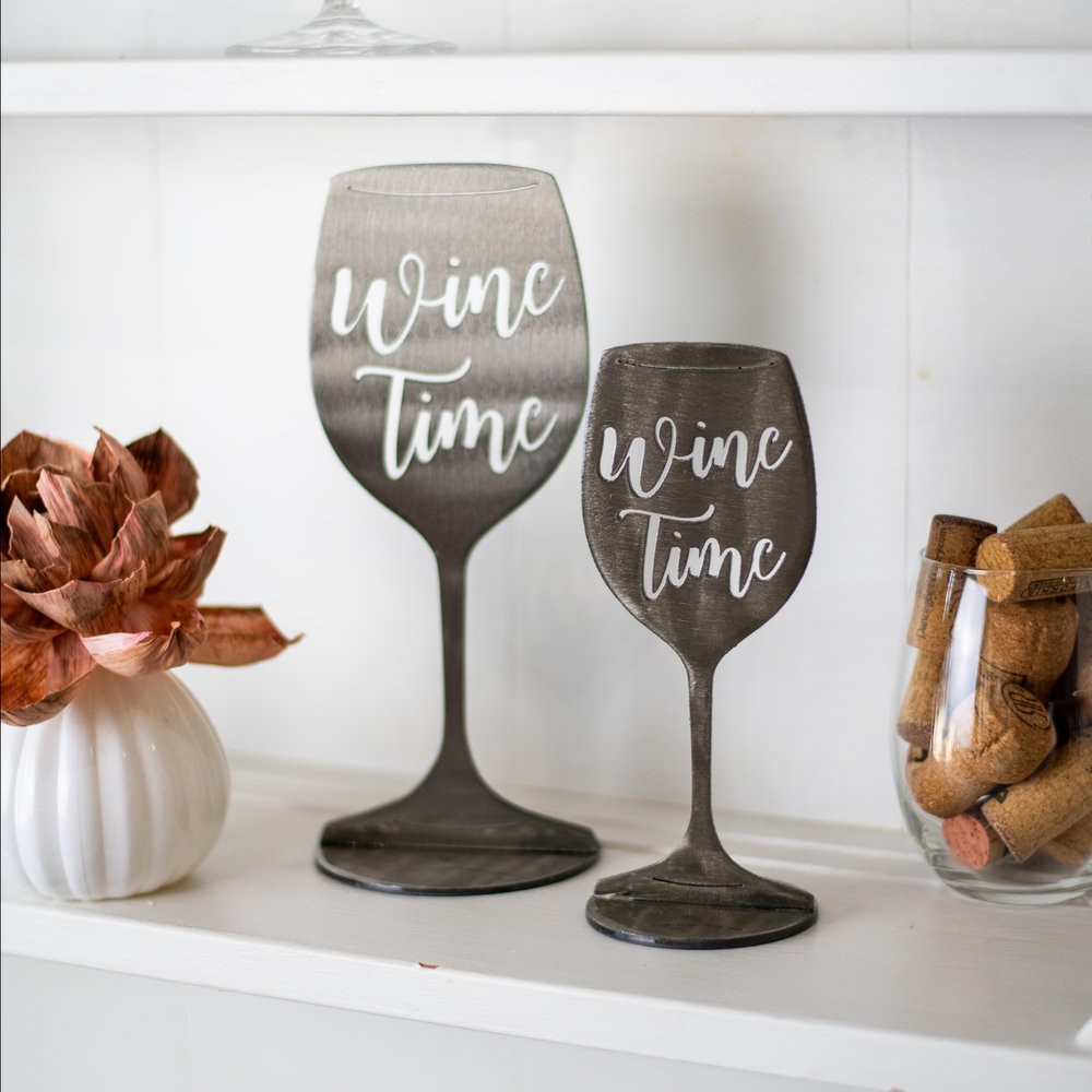 Wine Time Stemmed Wine Glass