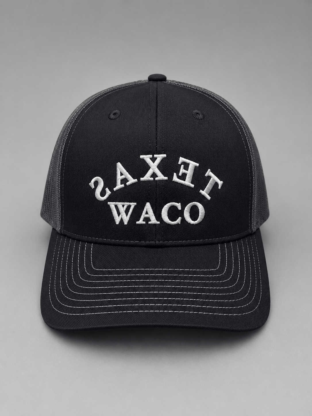 Reverse Texas Waco Hat – Black