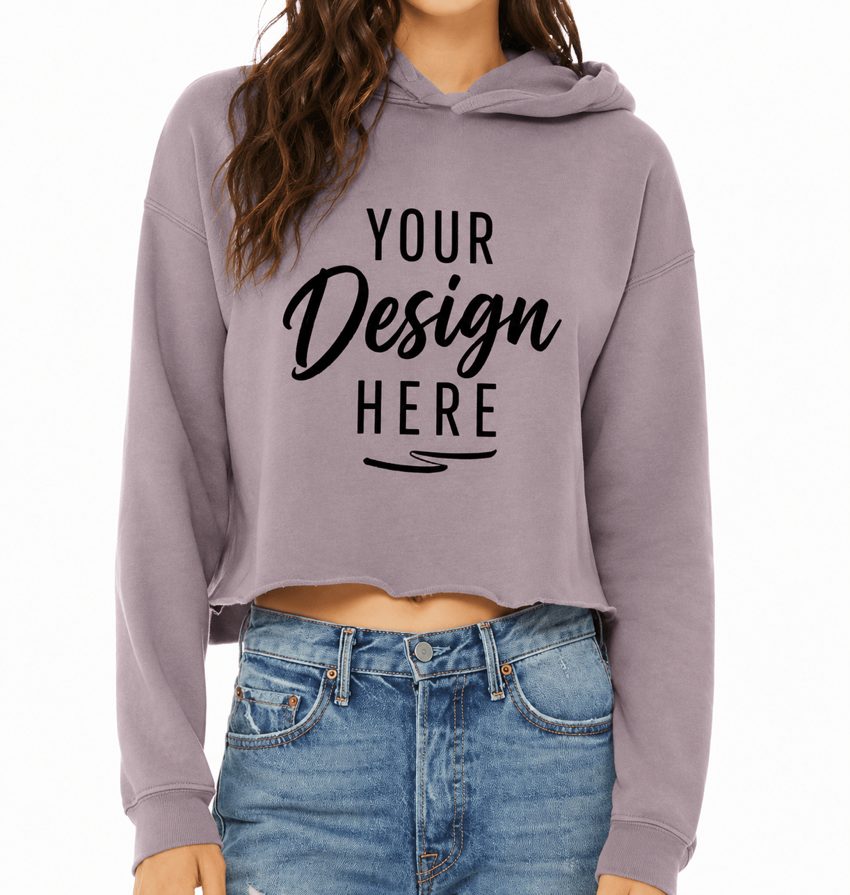Custom Bella + Canvas® Women's Cropped Fleece Hoodie Embroidered