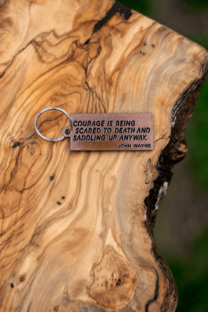 John Wayne Collection “Courage Is Being Scared” Keychain