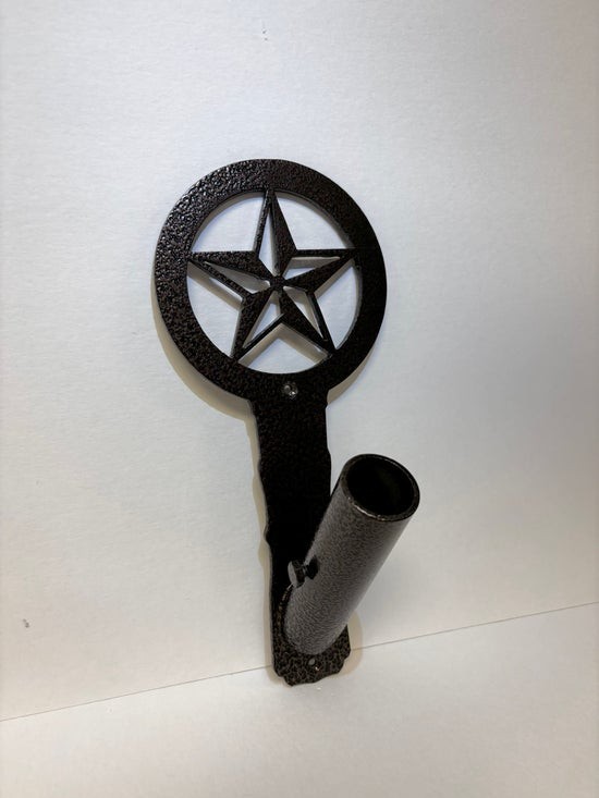 Front-Facing Lone Star - Metal Flagpole Holder
