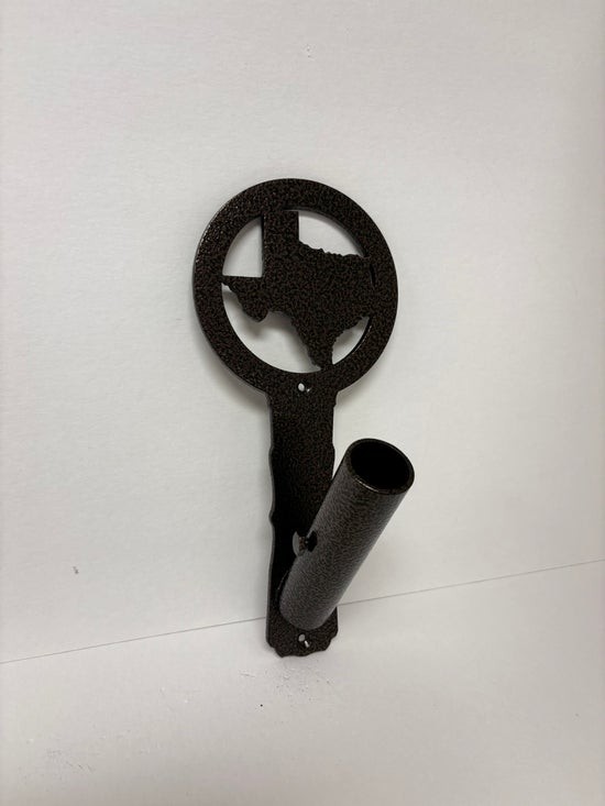 Front-Facing Texas - Metal Flagpole Holder