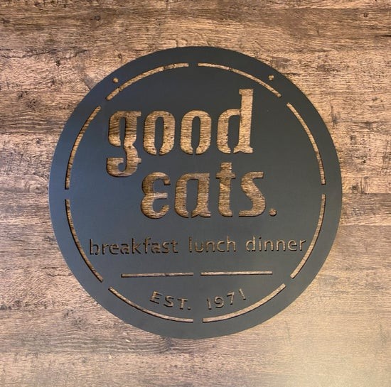 Good Eats Kitchen Metal Wall Sign
