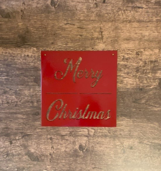 Merry Christmas Metal Wall Sign