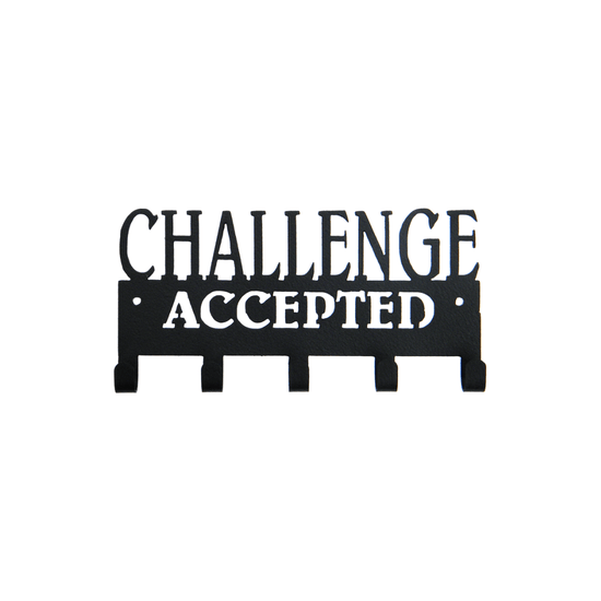 Challenge Accepted Metal Medal Hanger – 5 Hooks