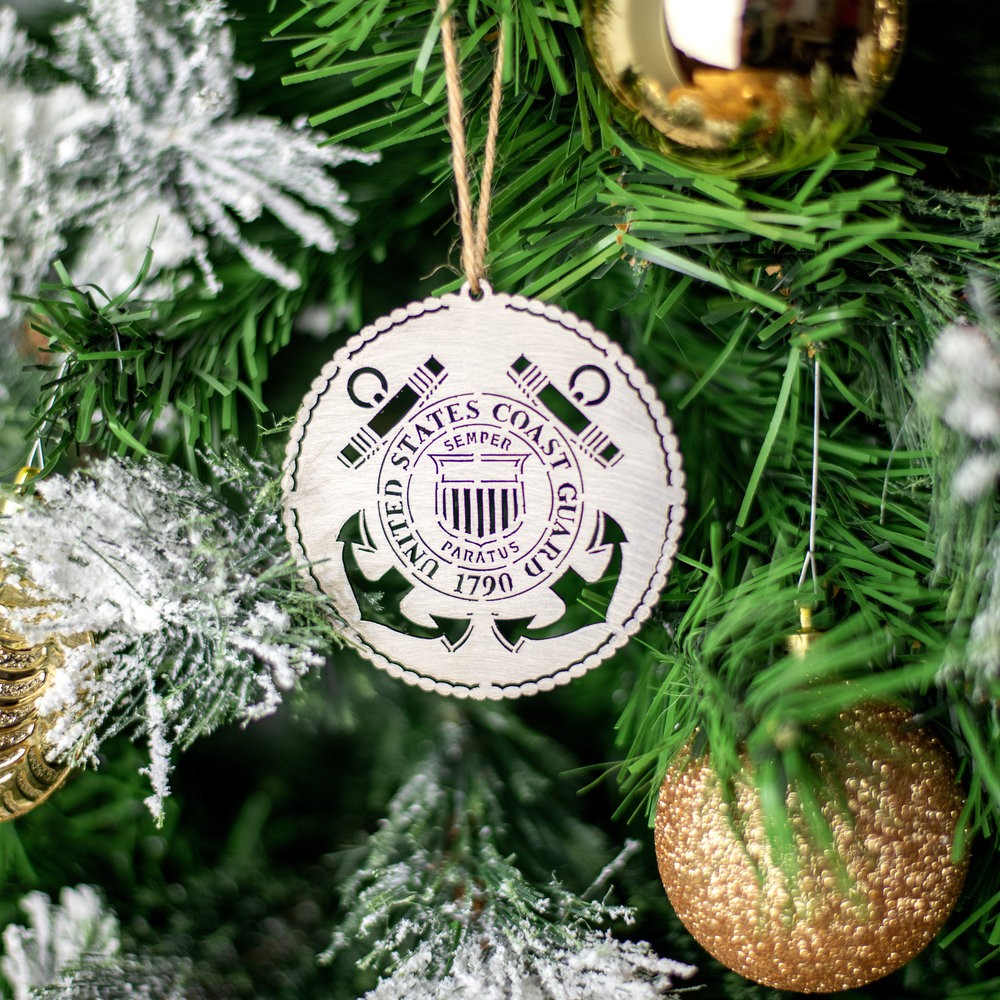 U.S. Coast Guard Metal Christmas Ornament