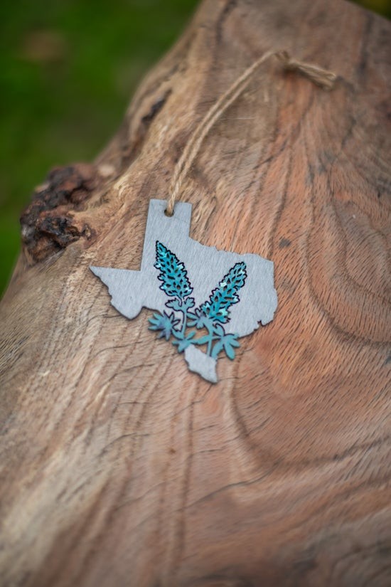 Texas Bluebonnet Metal Ornament