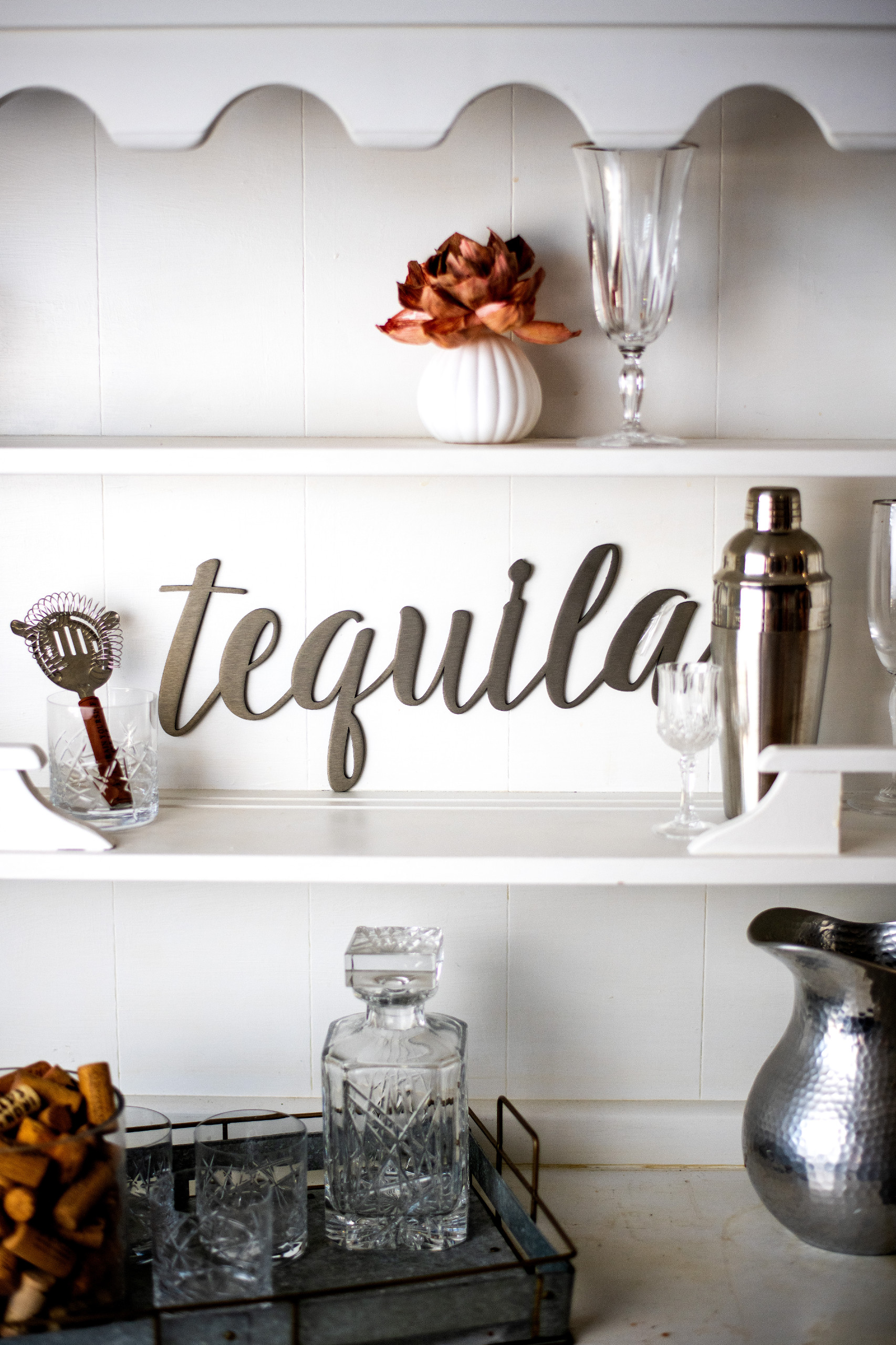 Tequila Cursive Metal Art Sign