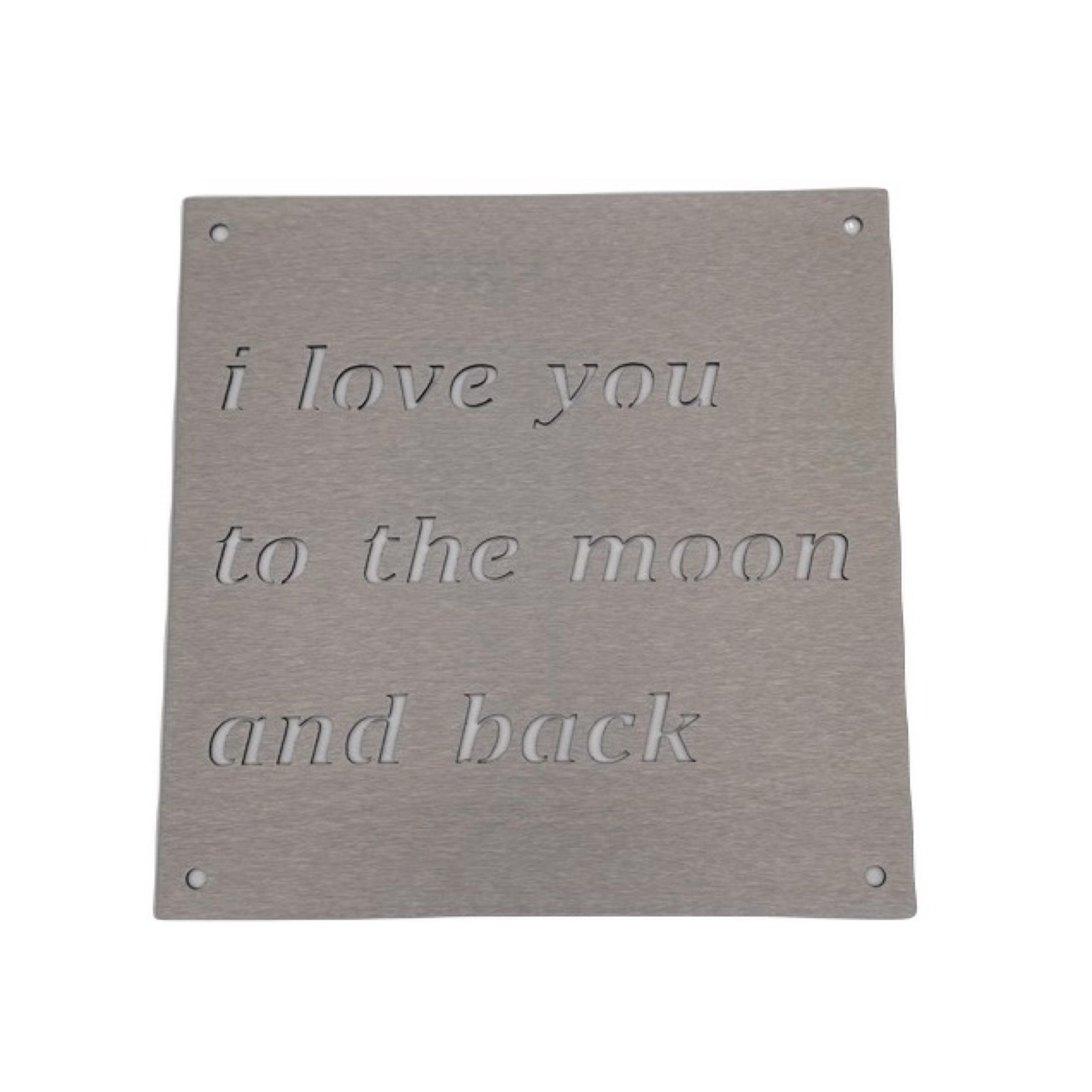I Love You to the Moon and Back Metal Wall Sign