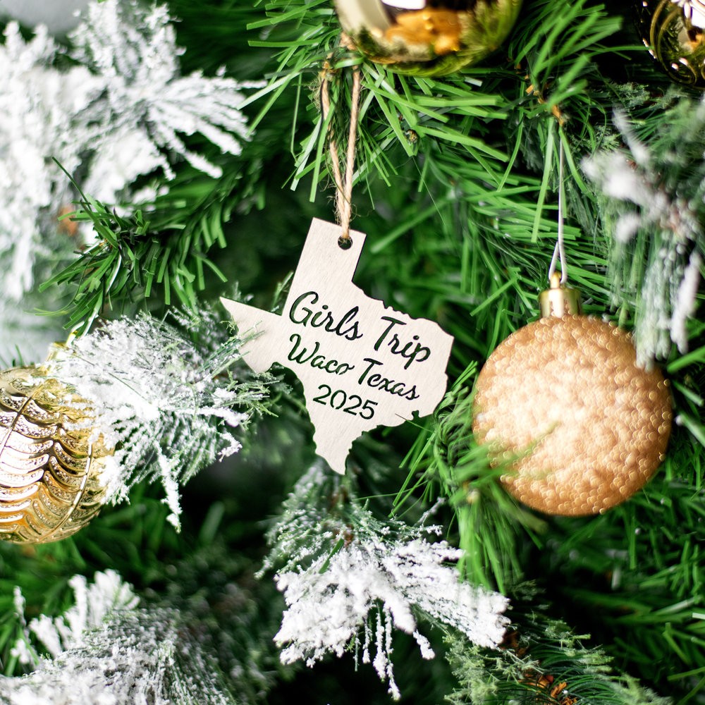 Custom Girls Trip Texas-Shaped Ornament