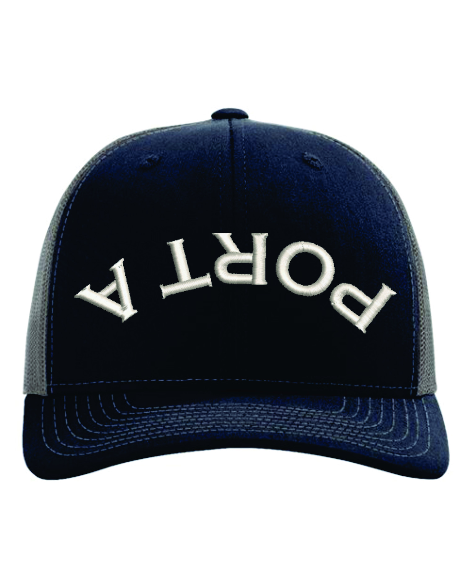Upside Down Port A Hat – Navy / Charcoal