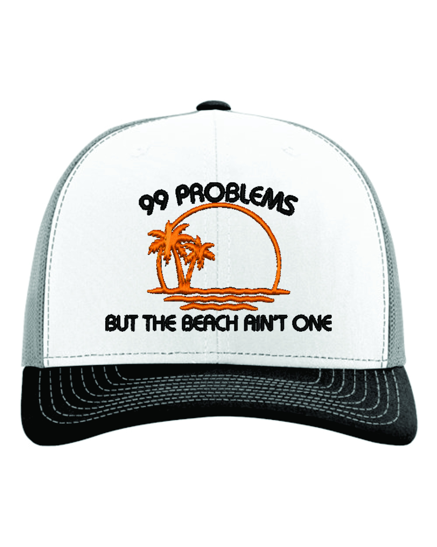 99 Problems Hat – White / Black