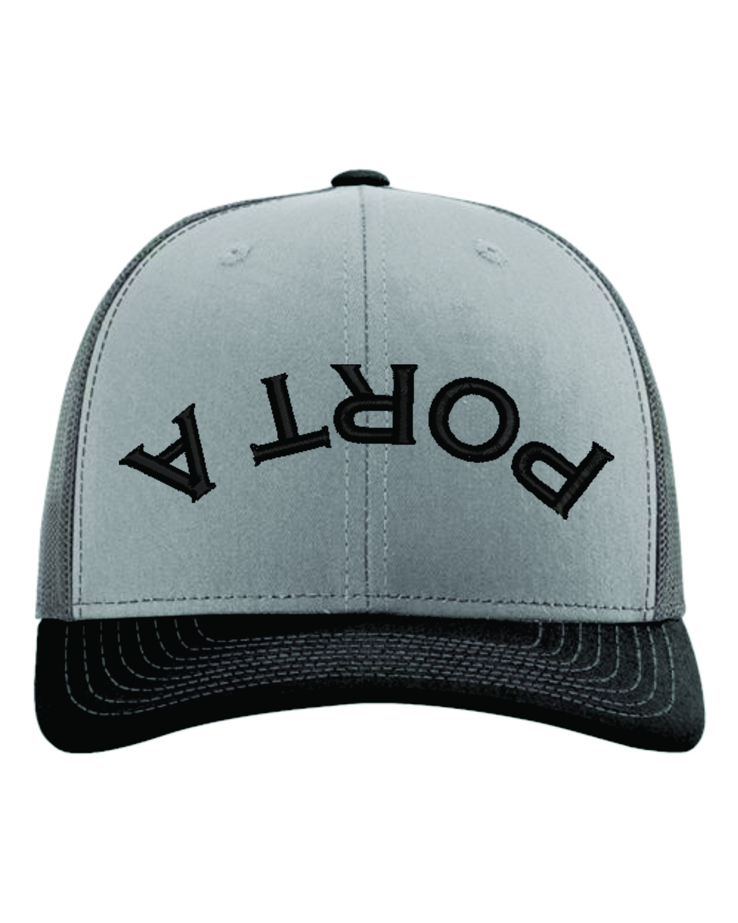 Upside Down Port A Hat – Heather Gray / Charcoal / Black