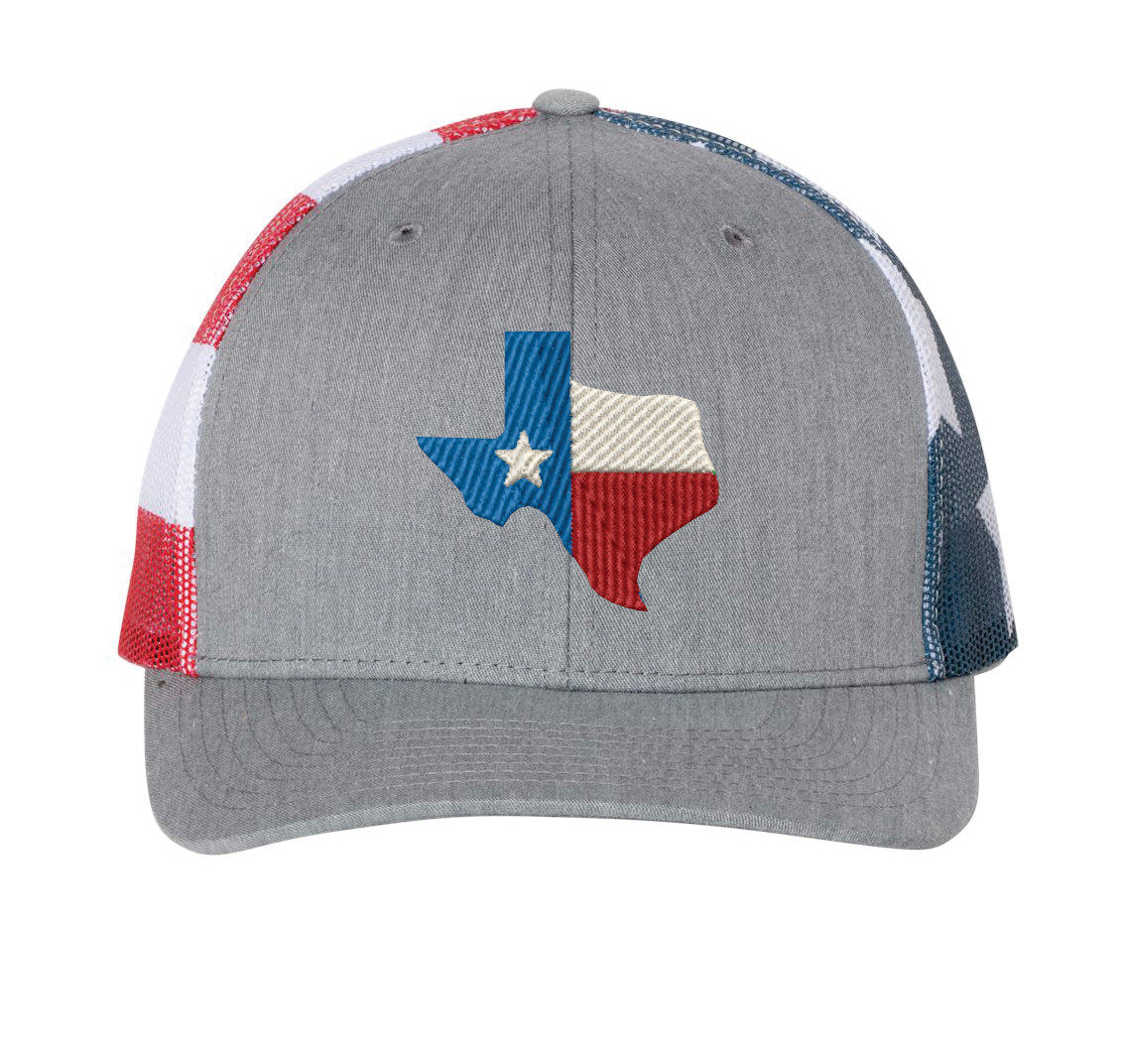 Texas Flag Hat – Heather Gray / Stars & Stripes