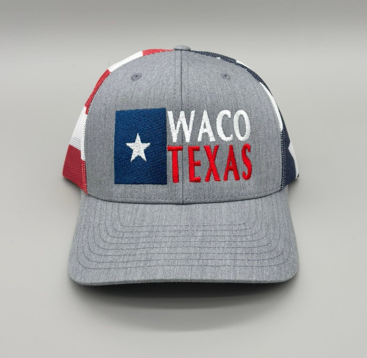 Waco Texas Hat – Heather Gray / Stars & Stripes
