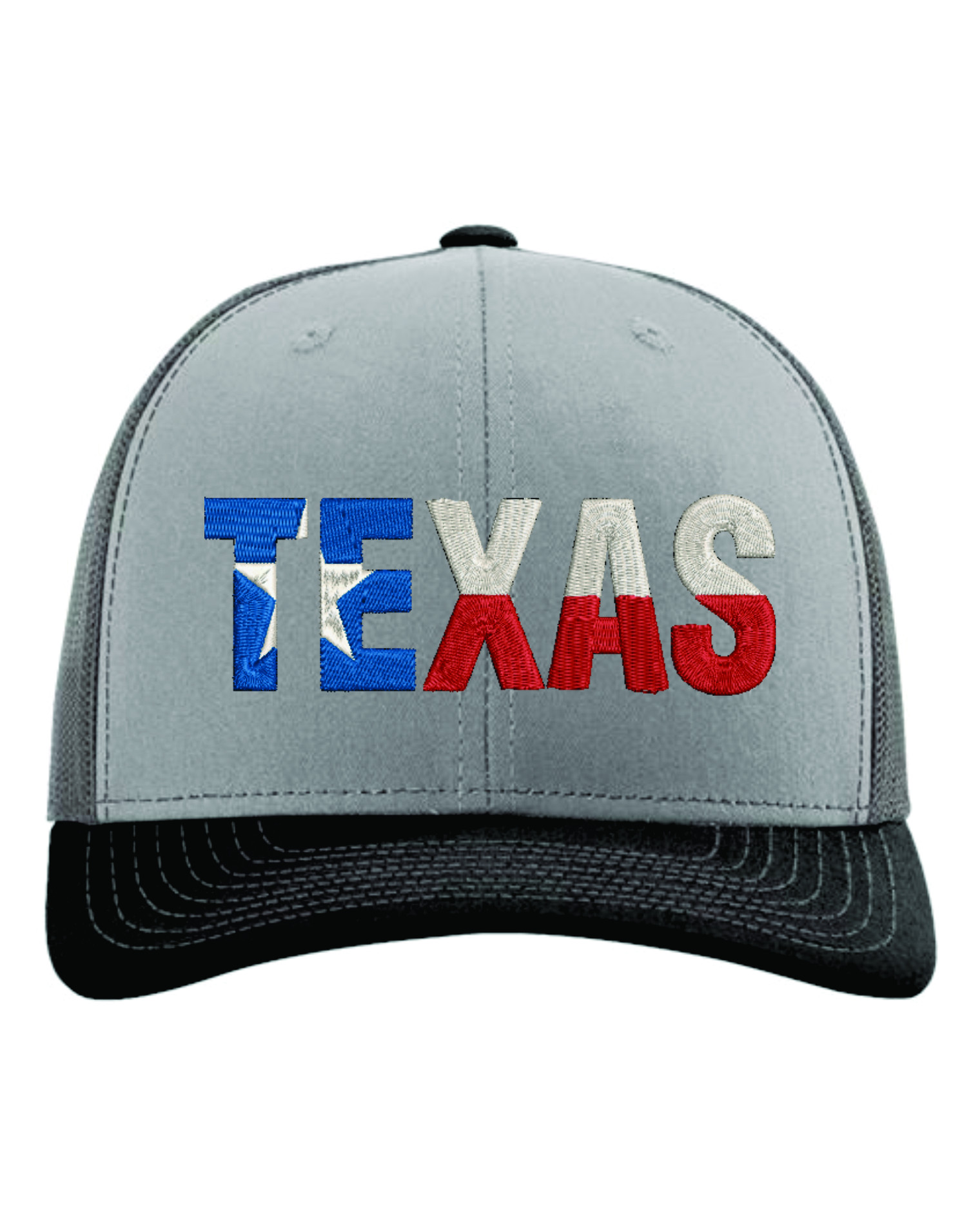 Texas Flag Lettering Hat – Heather Gray / Charcoal / Black