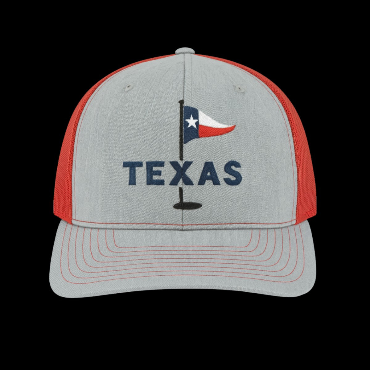 Texas Golf Flag Hat – Heather Gray / Red
