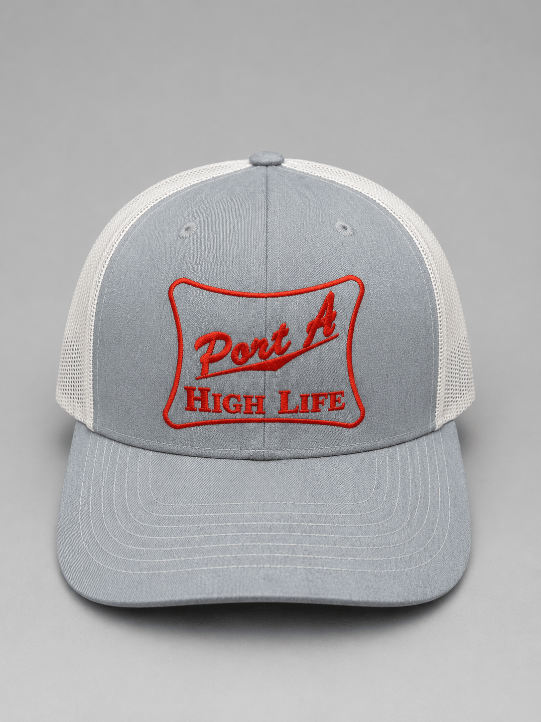 Port A High Life Hat – Heather Gray / White