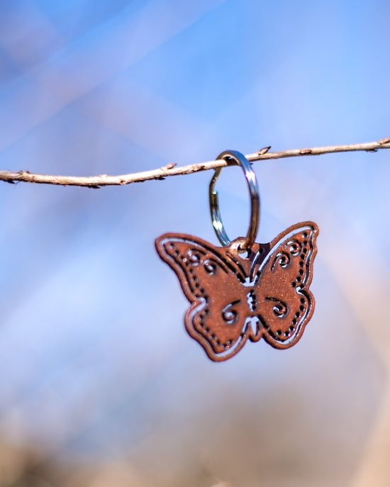 Butterfly Metal Keychain