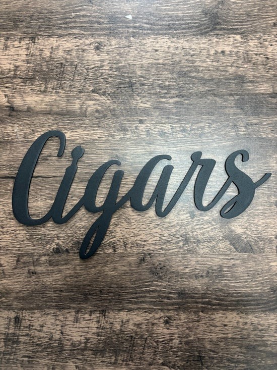 Cigars Metal Wall Art – Raven Black