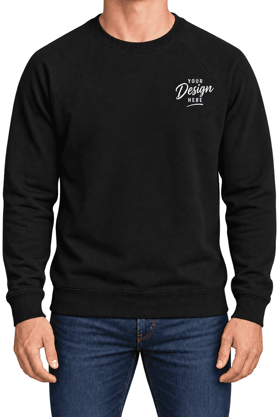 Bella + Canvas Unisex Sponge Fleece Raglan Crewneck Sweatshirt Embroidered