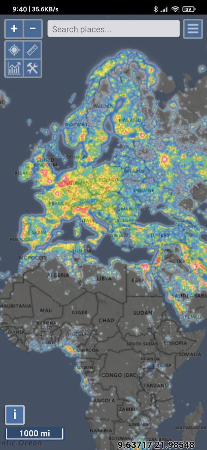 Light Pollution Map Centfeel Light Pollution Map 1