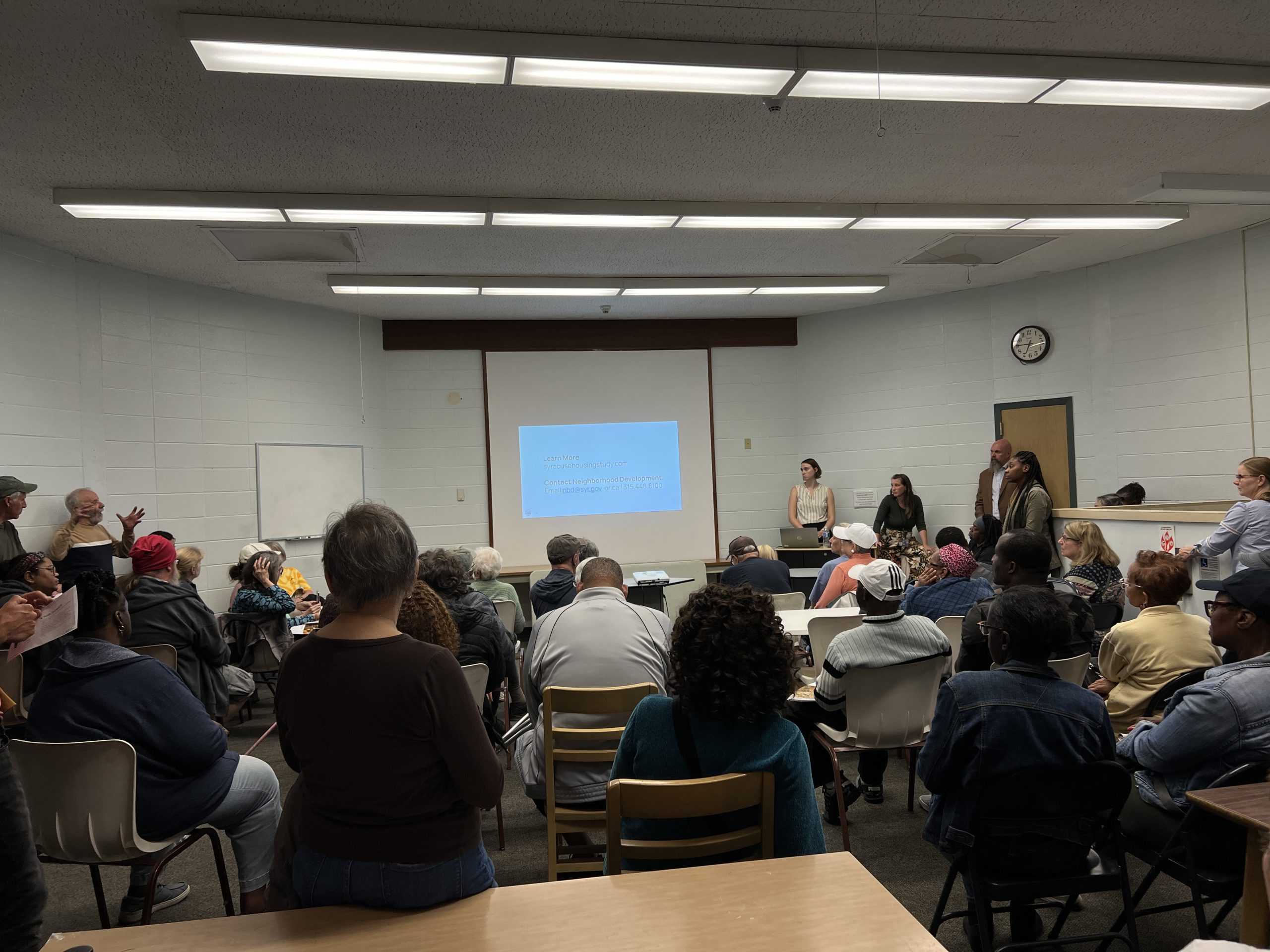 Residents pack East Side library with questions about Syracuse’s proposed housing strategy
