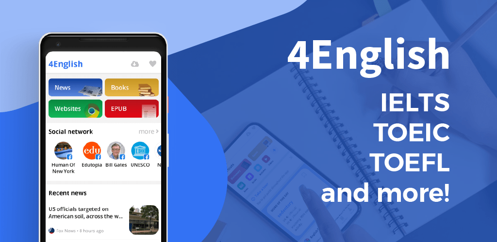Ứng dụng học tiếng anh 4English