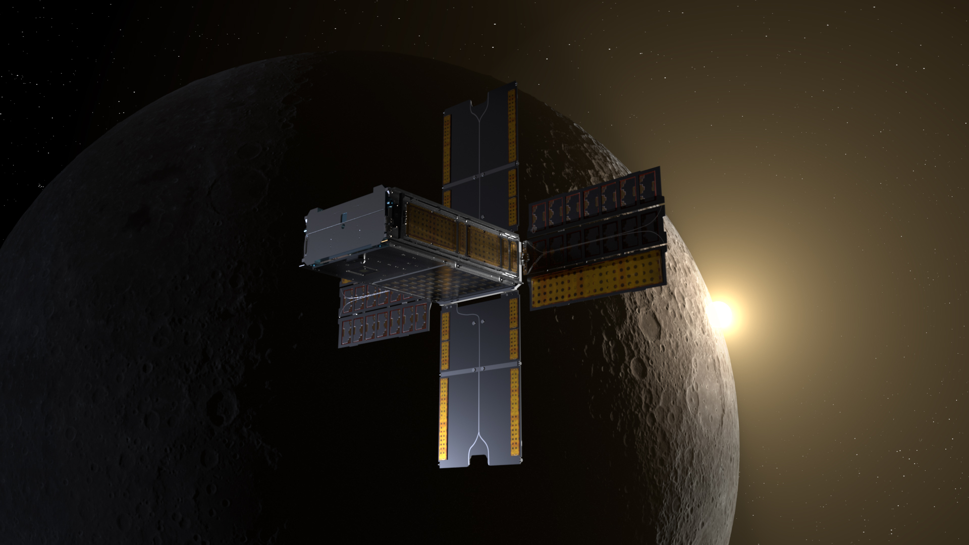 Photo: BioSentinel spacecraft enters a lunar flyby trajectory into a heliocentric orbit. BioSentinel will detect and measure the impact of space radiation on living organisms over long durations beyond low-Earth orbit (LEO). Source: NASA Image Library https://images.nasa.gov/details/ACD22-0006-003