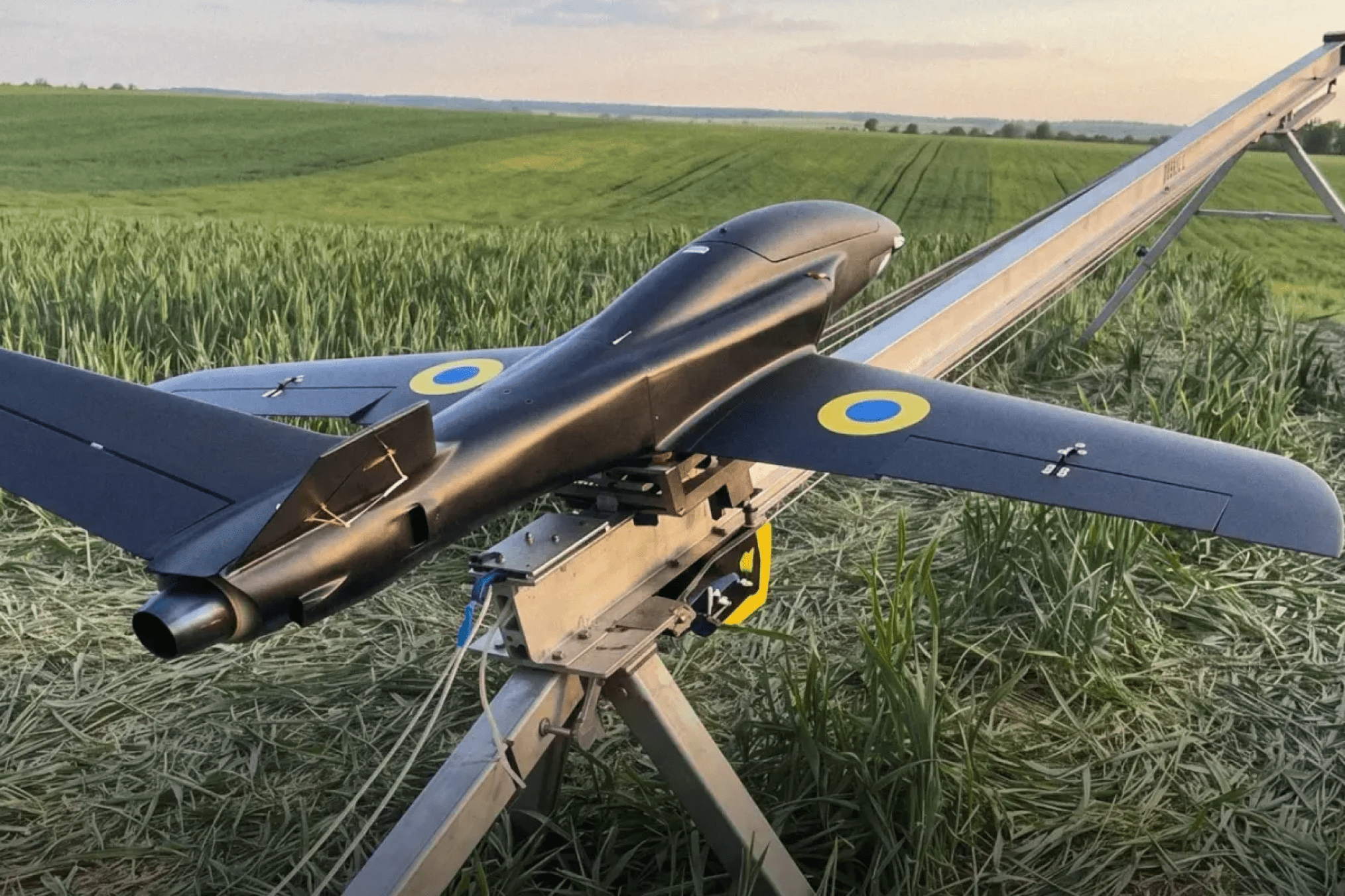 Photo: Ukraine’s Alexa Spatium jet-powered drone interceptor. Credit: Ukraine’s Ministry of Defense via United24 Media