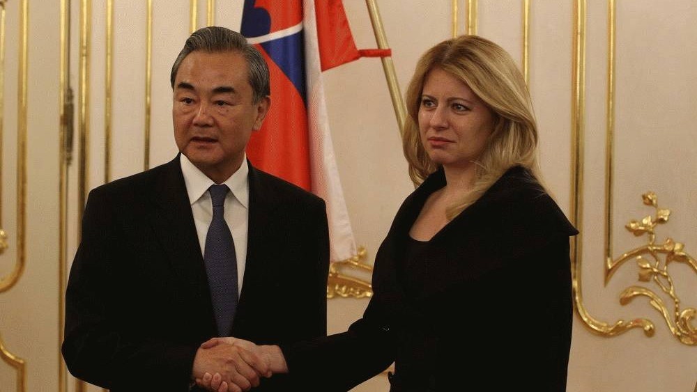 Photo: President Zuzana Čaputová met Mr Wang Yia, Minister of Foreign Affairs of the People’s Republic of China on July 10, 2019. Credit: Zuzana Čaputová
President of the Slovak Republic's website.