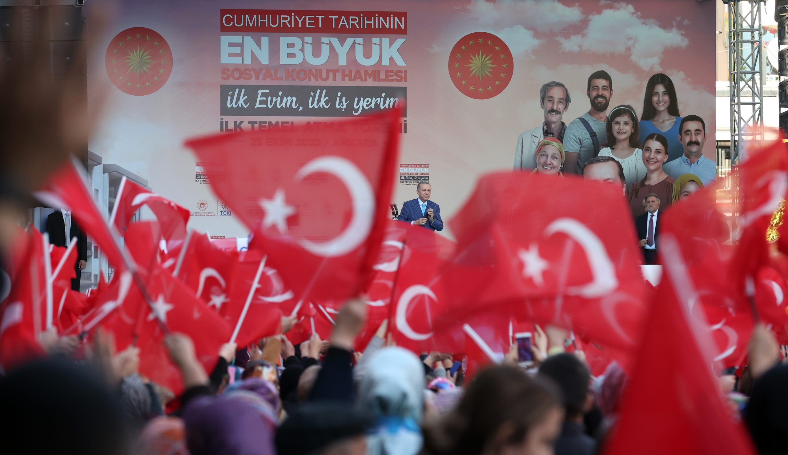Photo: Turkish President Recep Tayyip Erdoğan at a campaign event in October 2022 Credit: @RTErdogan via Twitter