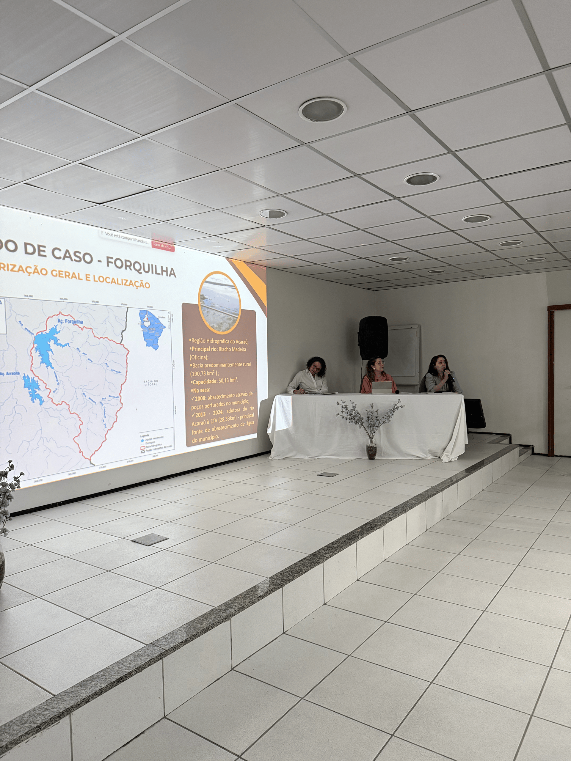 Apresentação durante o seminário